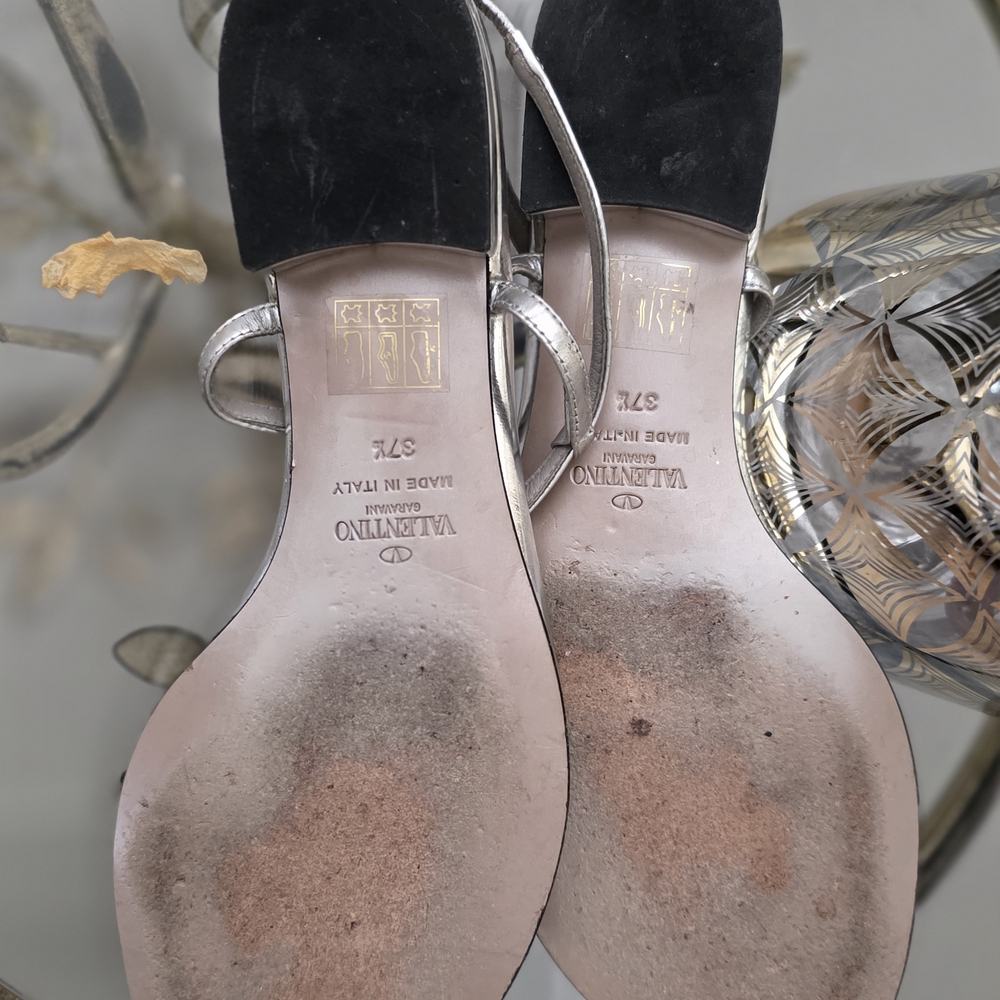 Valentino Metallic Silver Women's Heels - Picture 4 of 4